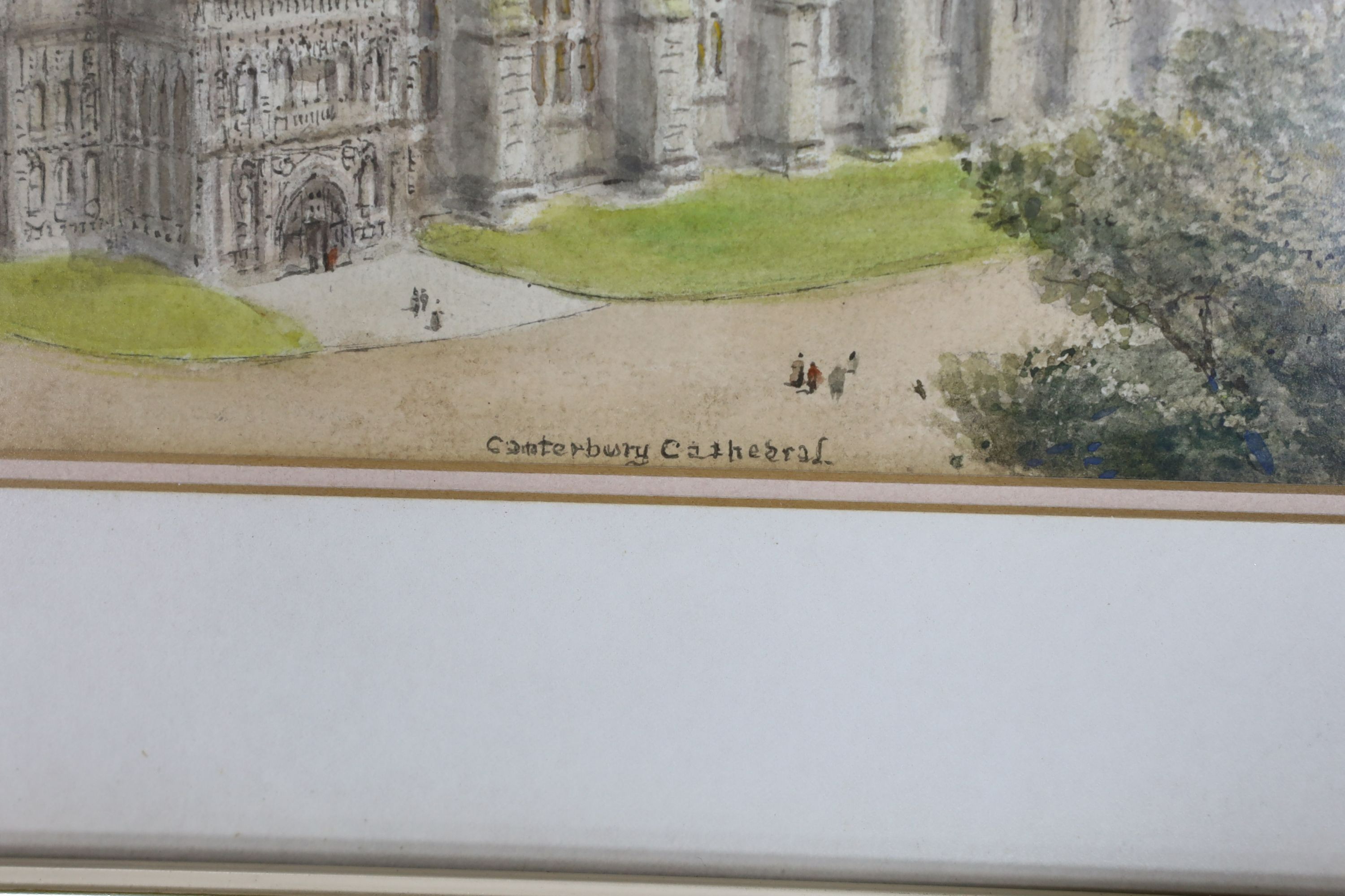 S.J. (Toby) Nash (1891-1960), watercolour, Canterbury Cathedral, signed, 27 x 42cm